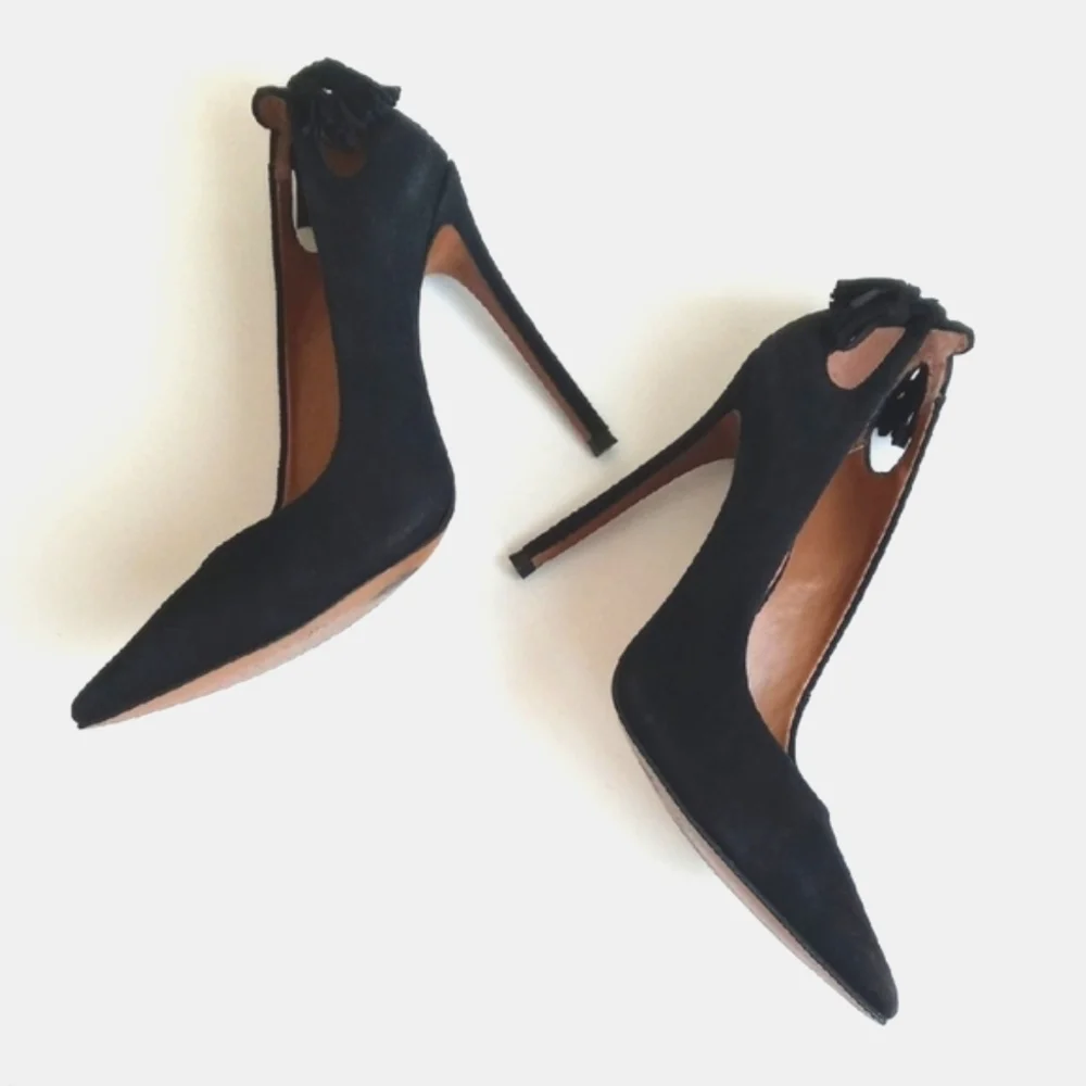 Topshop black suede